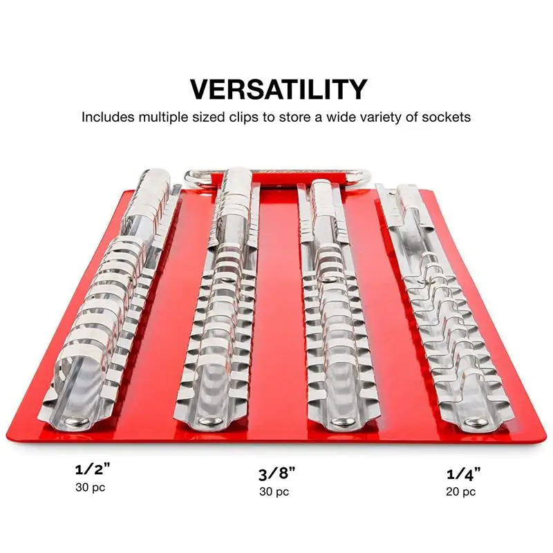 80 шт., подставка для подноса из нержавеющей стали, 1/4 дюймов, 3/8 дюймов, 1/2 дюймов, набор инструментов, Органайзер