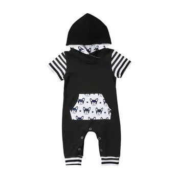 

Cute Newborn Baby Boys Girls Short Sleeve Hoodie Romper Jumpsuit Playsuit 0-24M