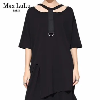 

Max LuLu Fashion Korean Style Clothes Ladies Sexy Tops Womens Gothic Long Tee Shirts Vintage Streetwear Female Oversized Tshirt