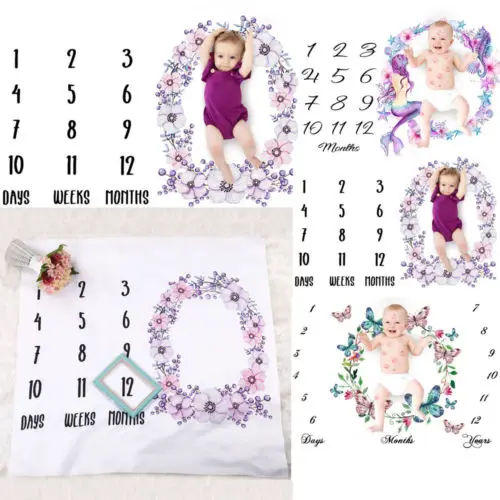 New Mom Baby Shower Gifts Baby Monthly Milestone BlanketNewborn Boy /& Girl