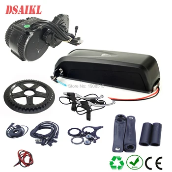 

EU US no tax hailong ebike battery pack 36V 13Ah with charger and Bafang 36V 250W 350W 500W mid-drive central motor kit