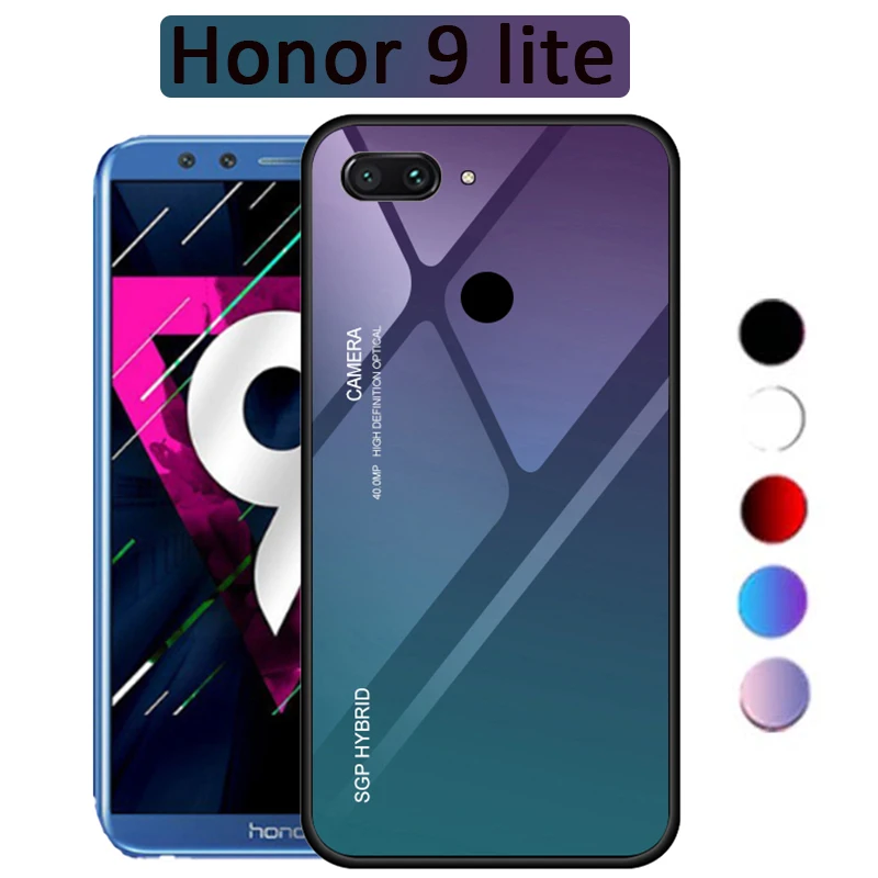 

Gradient Case On honor 9 light Protective Glass Cover On Honor 9 lite Tempered Glass honer 9 lite honor9 lite 9lite Case Safety