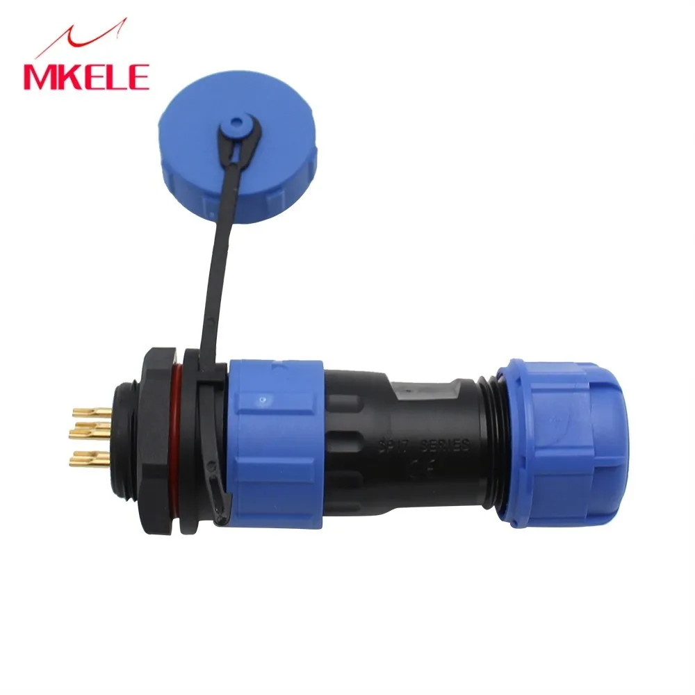 

SP17backnut Waterdichte Connector 5Pin IP68 Male Plug & Vrouwelijke Socket Kabel Luchtvaart Connectoren