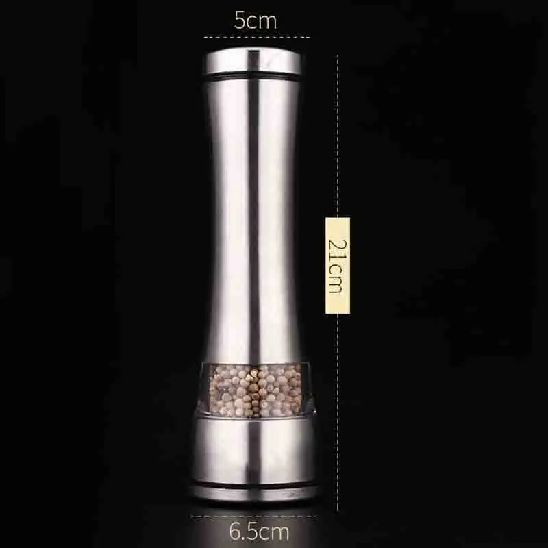 

Stainless-Steel Pepper Grinder Manual Salt Mill Seasoning Kitchen Grinding Tool