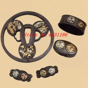 

High Quality Copper Tsuba Guard For Japanese Tsuba Samurai Katana Guard Tanto Handmade Metal Crafts Sword DIY Accessory