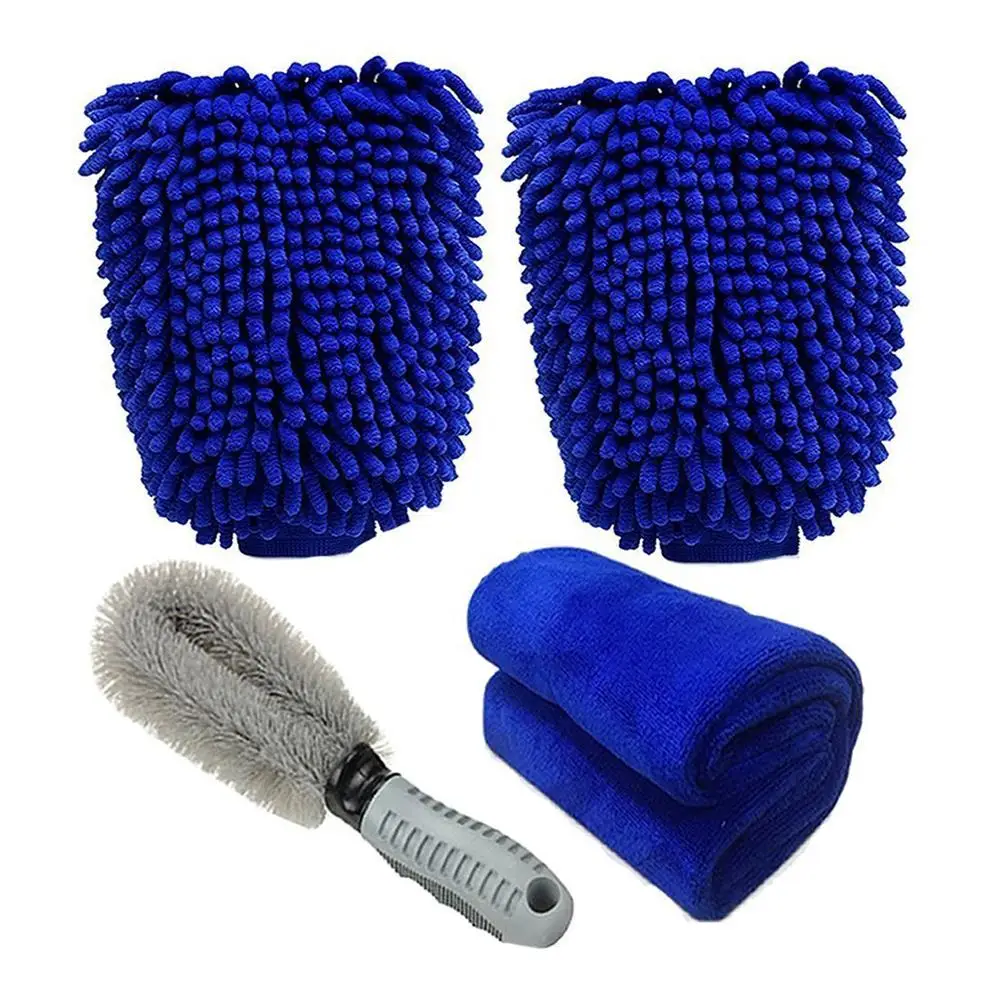 CSS Car Wash Mitt,4 Pack Ultra soft Premium Microfiber Car Cleaning