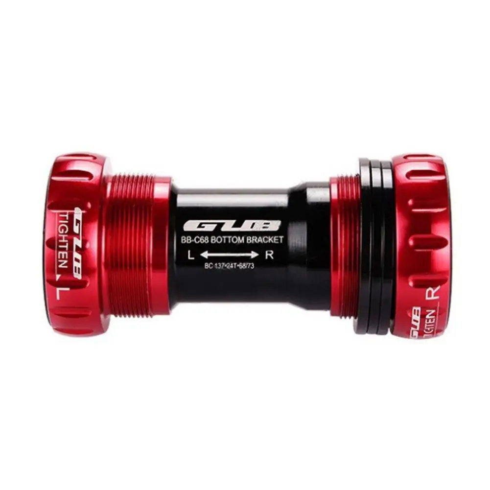GUB Ceramic Bearings Bottom Bracket Shell 68//73MM Screw//Thread Type BSA Crankset