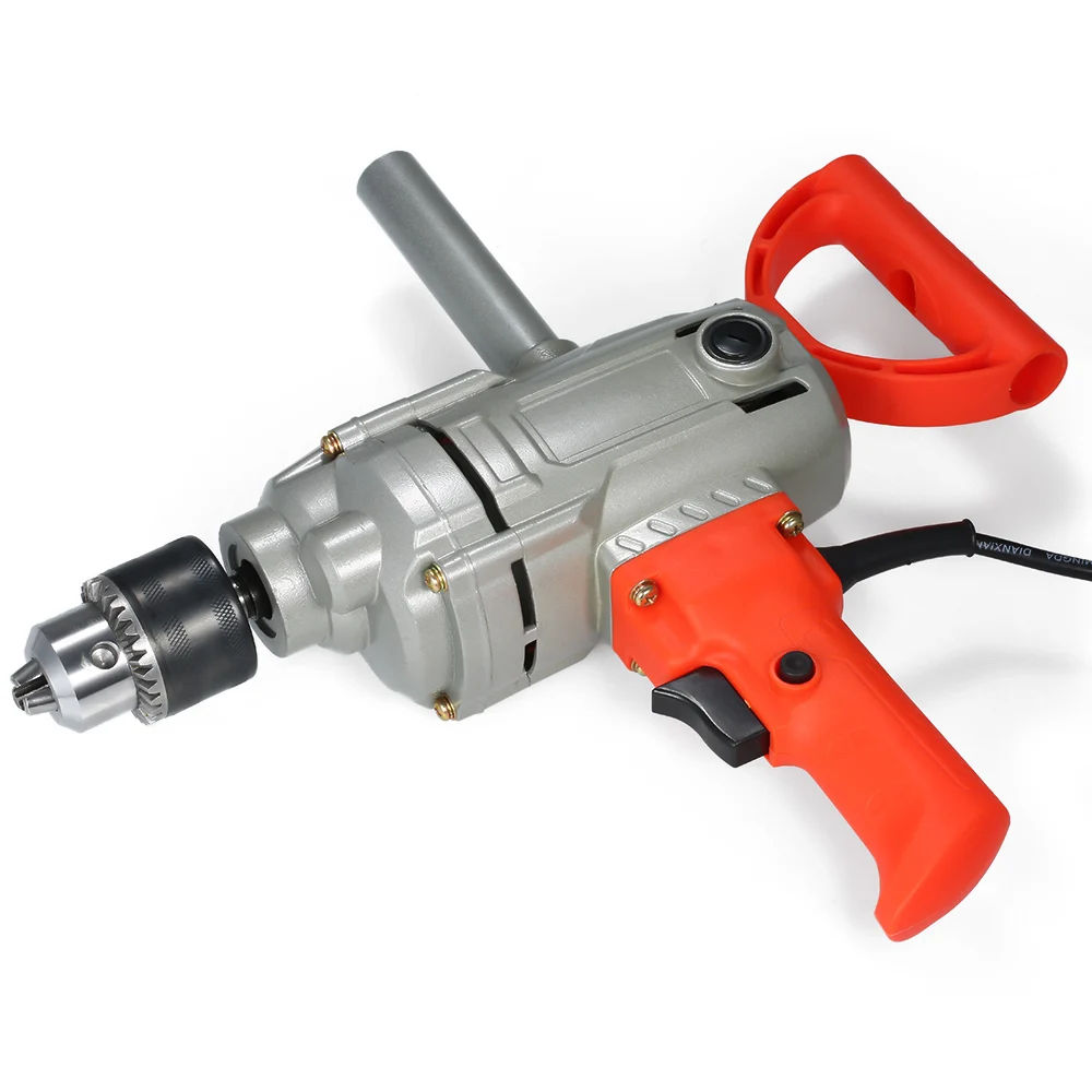 

Multipurpose Power Drill Corded Spade Handle Drill Stirring and Drilling Tools Electric Hand Mixer for Mud Cement Oil Paint