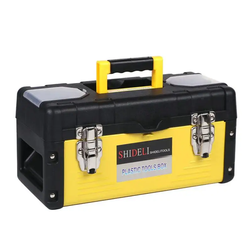 

Multi-Function Iron Toolbox Plastic Steel Portable Household Car Storage Box Hardware Toolbox Home Vehicle Maintenance Hand-Held