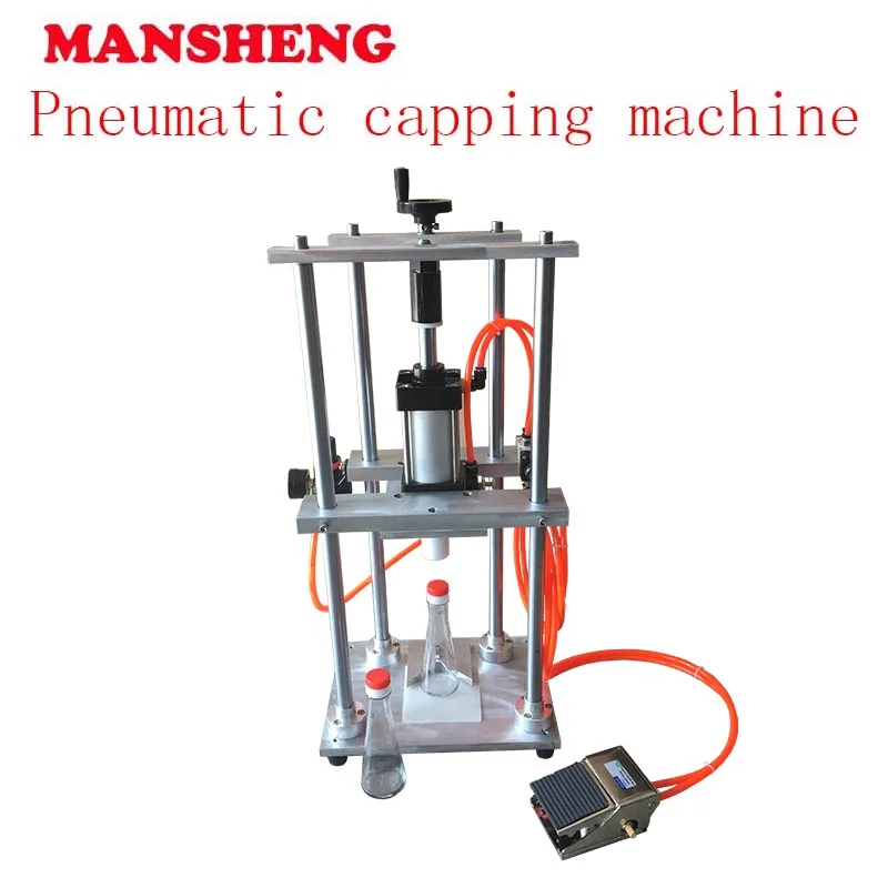 Полуавтоматическая пневматическая бутылка пива техника для запечатывания кунжута масло стекляная бутылка крышка запорный механизм