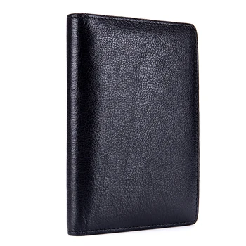 

Casual Coin Purse Men Wallet Genuine Leather Passport Cover Case Document Holder Large Capacity Women Business Card Holder