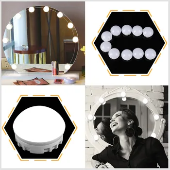 

LED Bulbs Mirror Light Vanity Lights LED Kit Cosmetic Mirror Makeup Kit for Dressing Table NO Mirror Nail Salon Tool