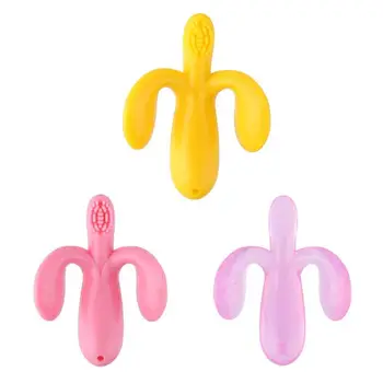 

Silicone Baby Toothbrush Safe Kids Teether Chewing Pacifier Toys Children Dental Care Gums Massager Teething Toys Cartoon Gifts