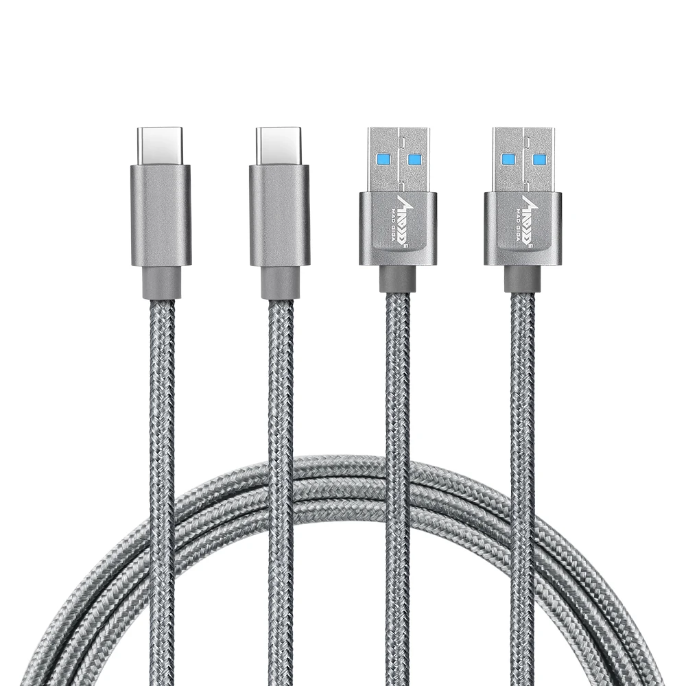 

MAD GIGA USB Type C Cable, 2M Fast Charging Data Cable for Samsung Galaxy S8, S8 Plus, Huawei MateBook, 2M Charger Cord Set of 2