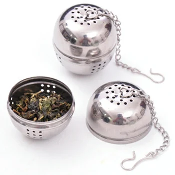 

Tea Infuser Mesh Filter Stainless Steel Ball Strainer w/hook Loose Teaware Tea Leaf Spice 1 Pcs Hangable