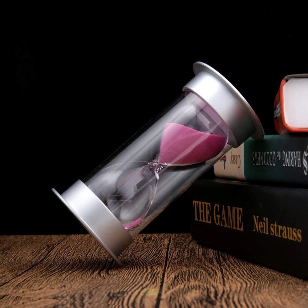 5 Minutes Hourglass,Modern Sand Timer With Sand For Mantel Office Desk Coffee Table Book Shelf Curio Cabinet Or End Table Chri