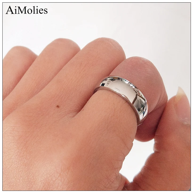 AiMoLies 6mm Never fade Titanium Alloy Ring A0003in Rings from Jewelry