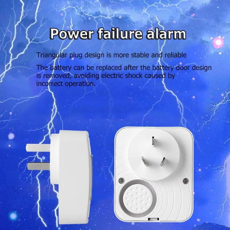 

Power Off Power Failure Sound Voice Light Alarm Reminder Power Socket Switch Plug Outlet Siren Horn 2019 New