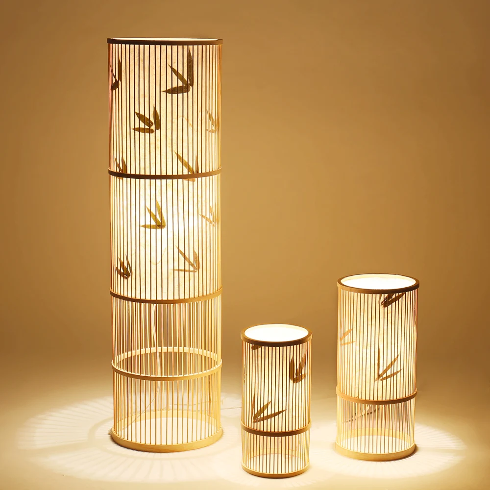 

Japanese Wooden LED Floor Light Bedroom Bedside Floor Lamp Living Room Standing Light Decoration Desk Lamp Light Fixtures Avize