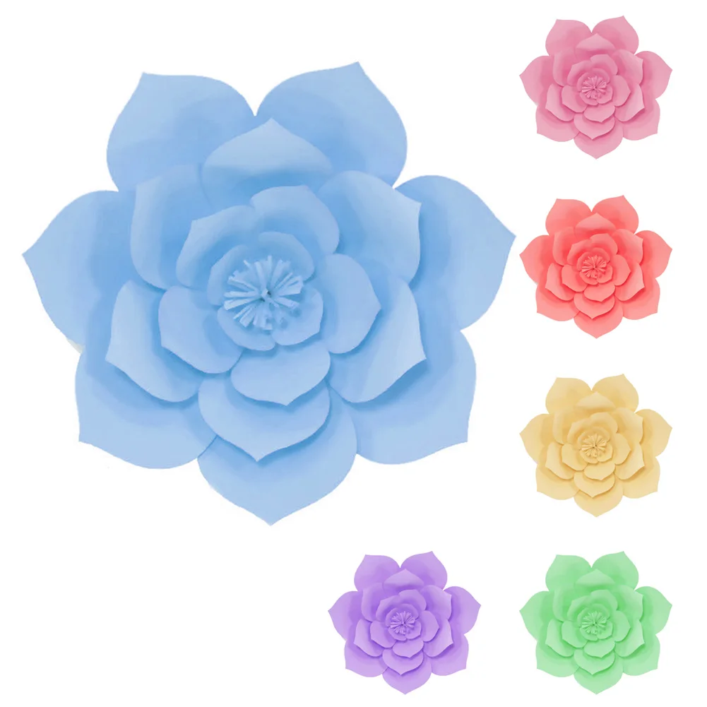 

30cm Home Wedding Festival Holiday Decorative Flowers Party Supplies DIY Craft Artificial Rose Paper Beautiful Wall Dried Gift