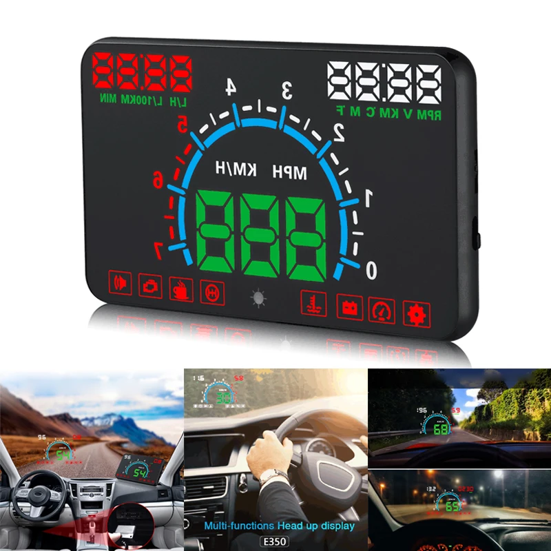 

5.8" Car Styling GPS OBD2 HUD Head Up Display Speedometer Speed Warning Dashboard