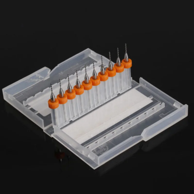 10 шт. 0 8 мм PCB Сверла Micro Drill Bits печатная плата Карбид ЧПУ гравировальный инструмент