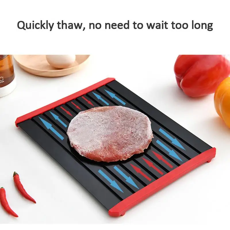 6mm Aluminum Alloy Thawing Plate Frozen Food Fast Thawing Plate Steak Beef Pork Thawing Plate Fronzen Defrost Tray