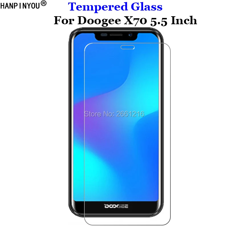 ل Doogee X 70 الزجاج المقسى 9 H 2.5D قسط الهاتف واقي للشاشة فيلم ل Doogee X70 5.5\