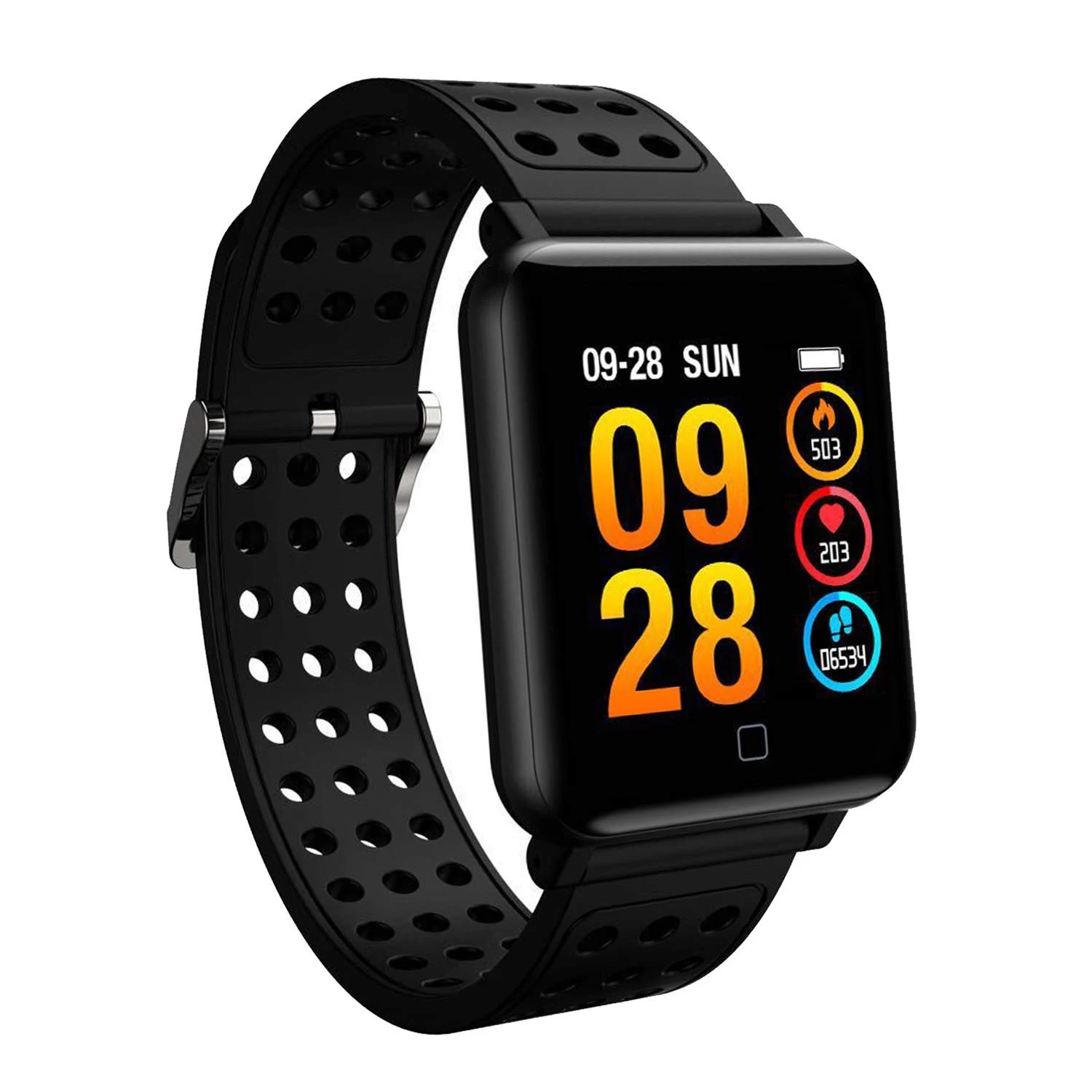 

Color Screen Smart Bracelet Activity Fitness Tracker Wrist Band with Weather Forecast,Sleep Heart Rate Monitor,IP67 Waterproof