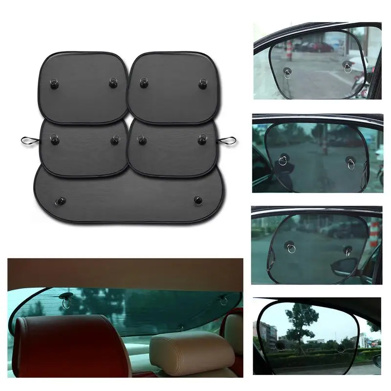 Черный сетчатый солнцезащитный щиток для автомобиля детский Автомобильный солнцезащитный головной платок для окна автомобиля солнцезащитный присоски с сумкой для хранения