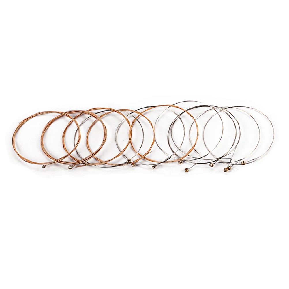 

12Pcs Durable Stainless Steel Guitar Strings Replacement 12 Strings Electric Guitar Strings Set for Guitar Parts Accessories