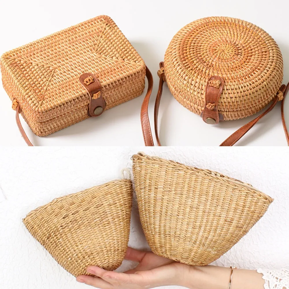 Herald Fashion женские круглые соломенные сумки летняя сумка из ротанга Женская
