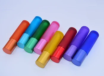 

New 240pcs/lot Thick Colorful Frosted 10ml 1/3oz Refillable Roll On Glass Perfume Bottle Fragrances Essential Oil bottle Roller