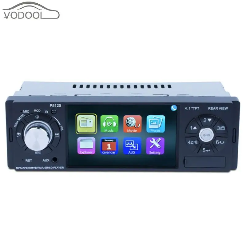 

4.1 inch automagnitol car stereo MP5 Player 1DIN Bluetooth MP3 FM radio BT USB TF AUX INU IR remote control wi /no rear view cam