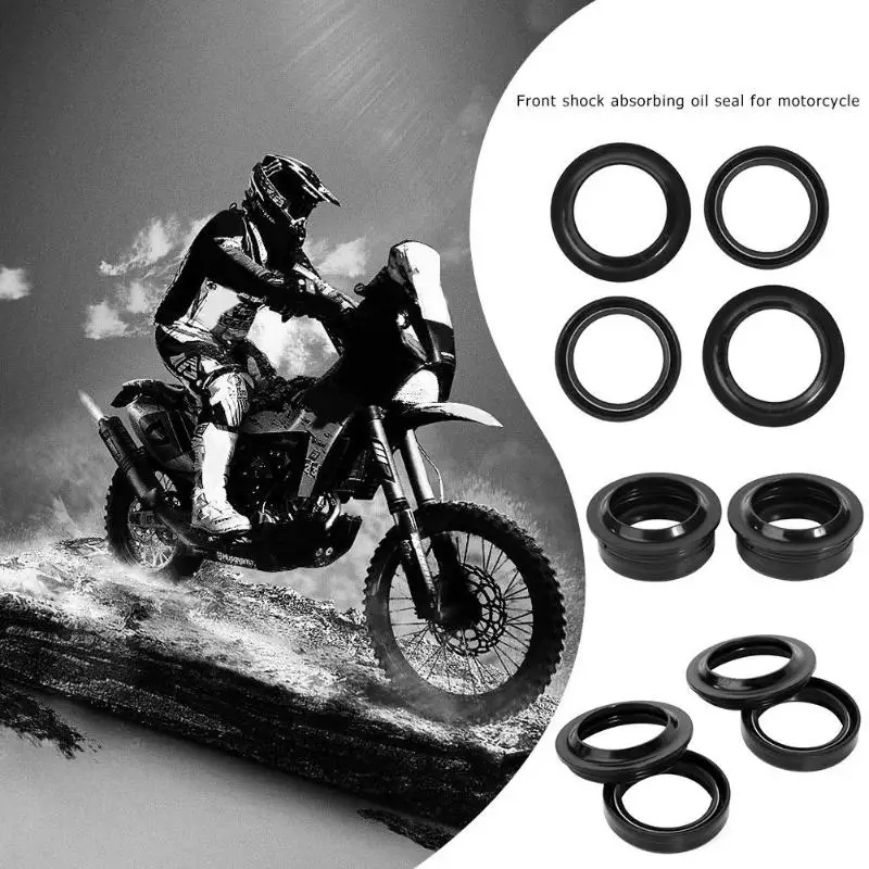 Junta de aceite del amortiguador de la horquilla delantera de la motocicleta de VODOOL + sello de polvo para Suzuki GSX750F GSXR750 accesorios de sellos de aceite de transmisión de la motocicleta Junta de aceite del amortiguador de la horquilla delantera de la motocicleta de VODOOL + sello de polvo para Suzuki GSX750F GSXR750 accesorios de sellos de aceite de transmisión de la motocicleta