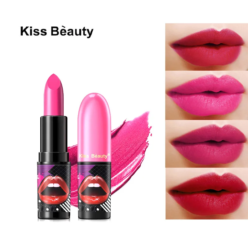 KISSBEAUTY матовая губная помада долговечная Водонепроницаемая легко носить