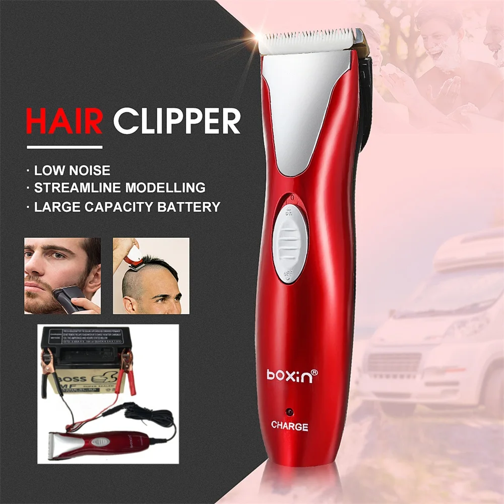

DC12V Portable Electric Beard Hair Cut Clipper Shaver-Razor Kit For RVs Camping Titanium Alloy+Ceramic Adjustable 3/6/9/12mm