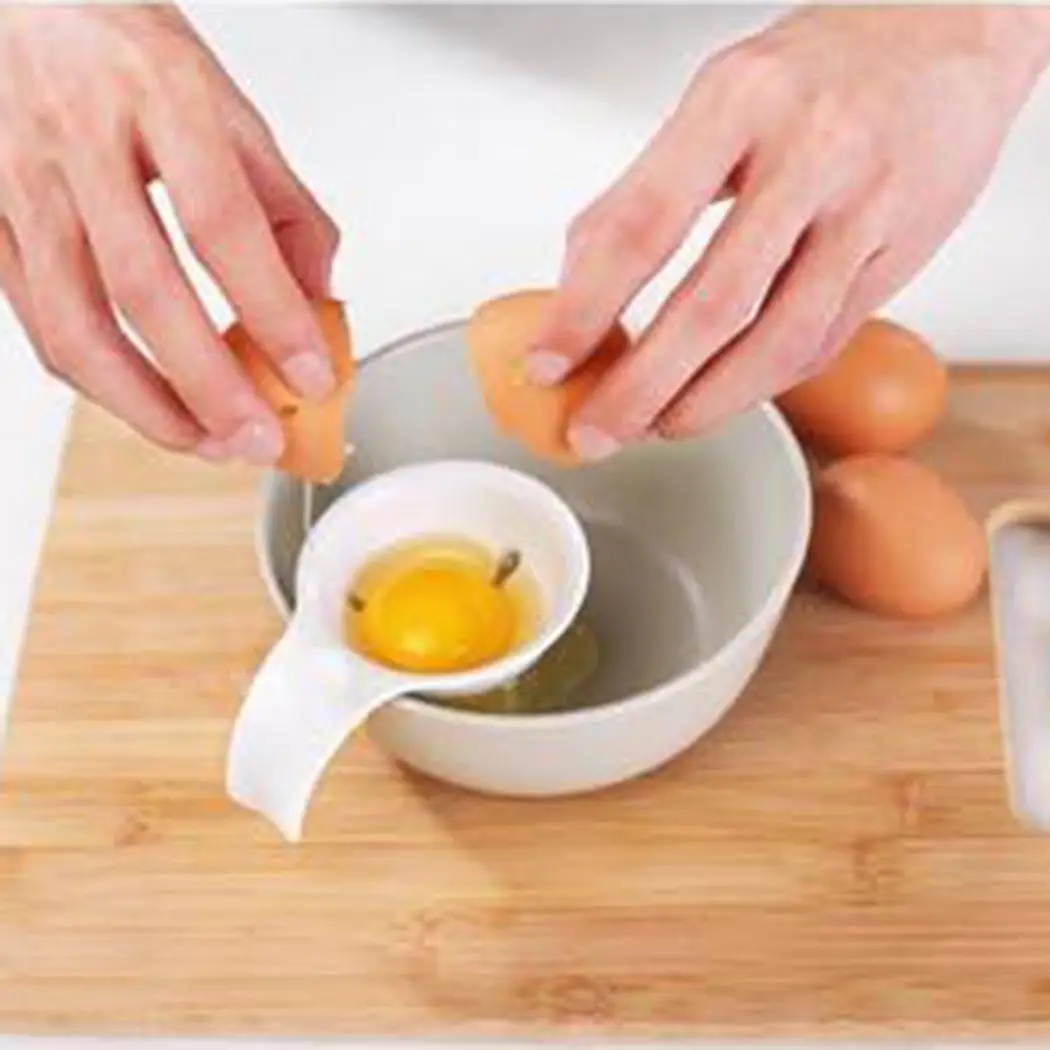 Home Kitchen Holder Egg Tool Yolk etc Divider New Separator Gadgets Cooking Restaurants Clip White | Дом и сад