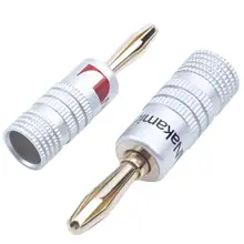 IG-New 24 шт. 24 К золотой динамик Nakamichi Разъем типа "банан" аудио разъем