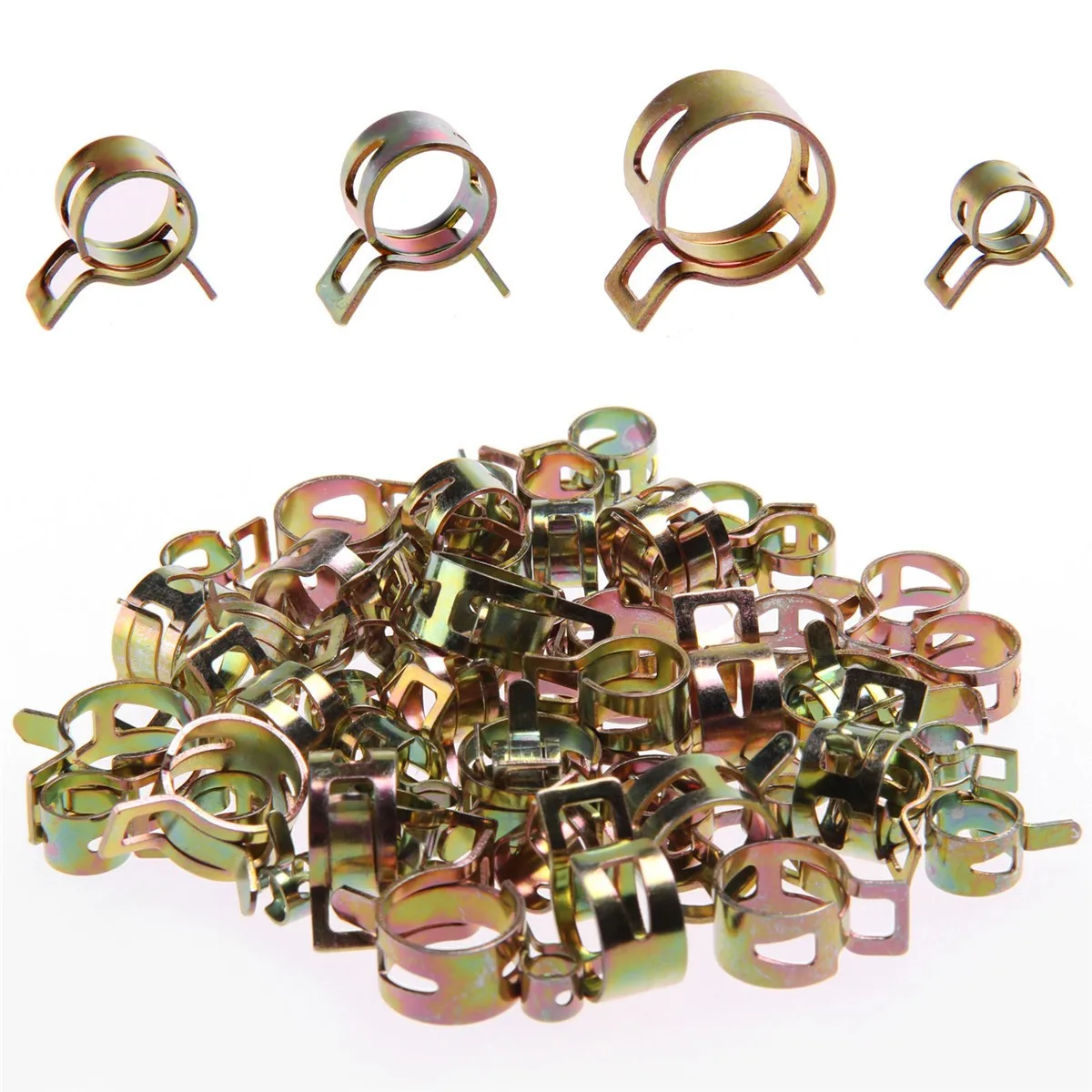 10Pcs Spring Clip Fuel Line Hose Water Pipe Air Tube Clamps Fastener 5