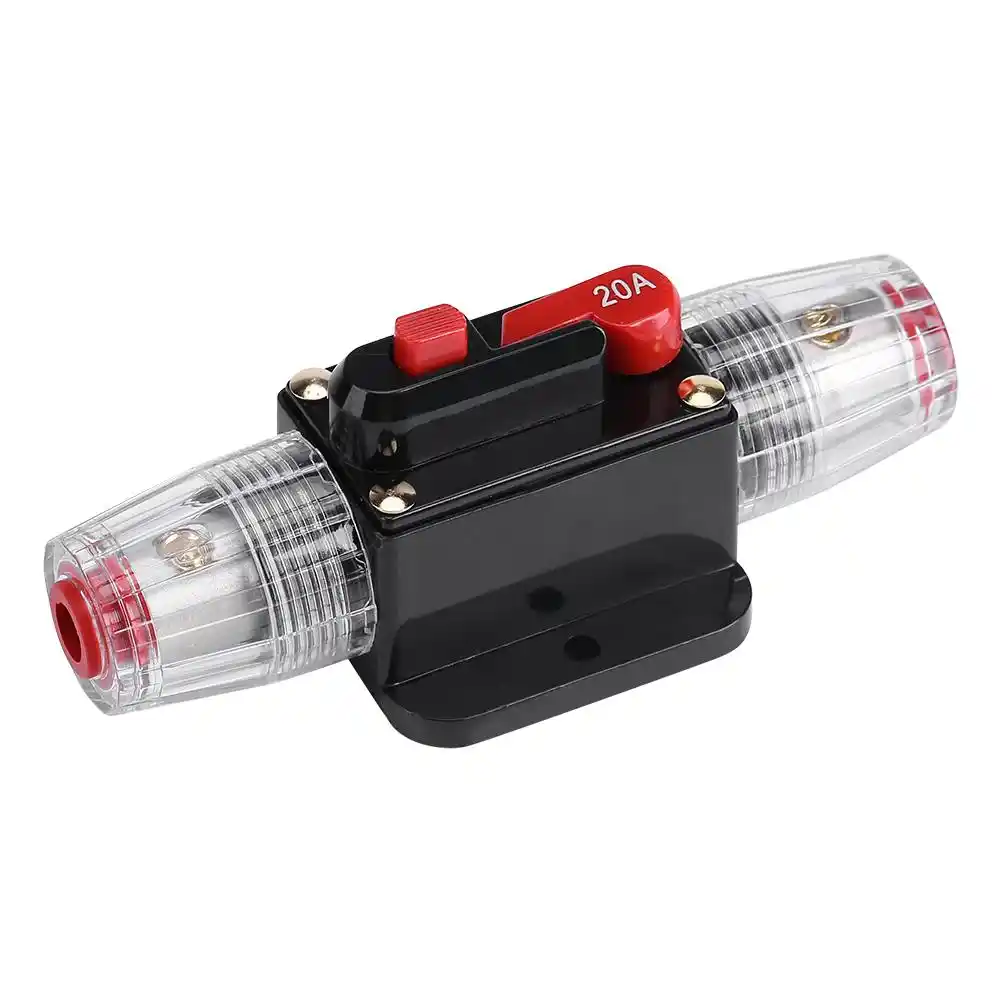30A Car Audio Amplifier In-Line Circuit Breaker Fuse for 12V System Protection~