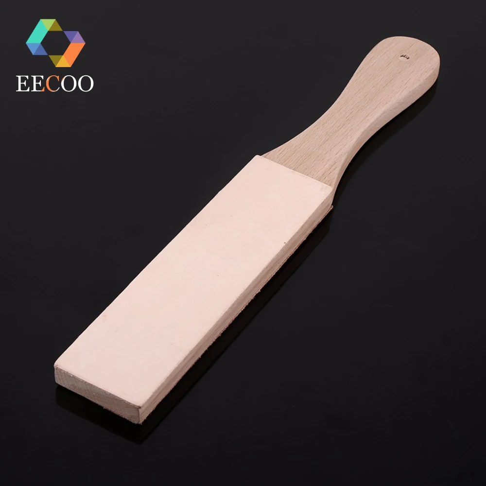 EECOO Ножи набор-точилка деревянная ручка кожа Ножи точильный камень точильный ремень полировка заточить Кухня Ножи аксессуар