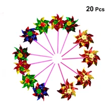 20 шт. ветряные мельницы красивые DIY Забавные Пластиковые Маленькие красочные пинколесо игрушка ветряной мельницы для детей-студентов