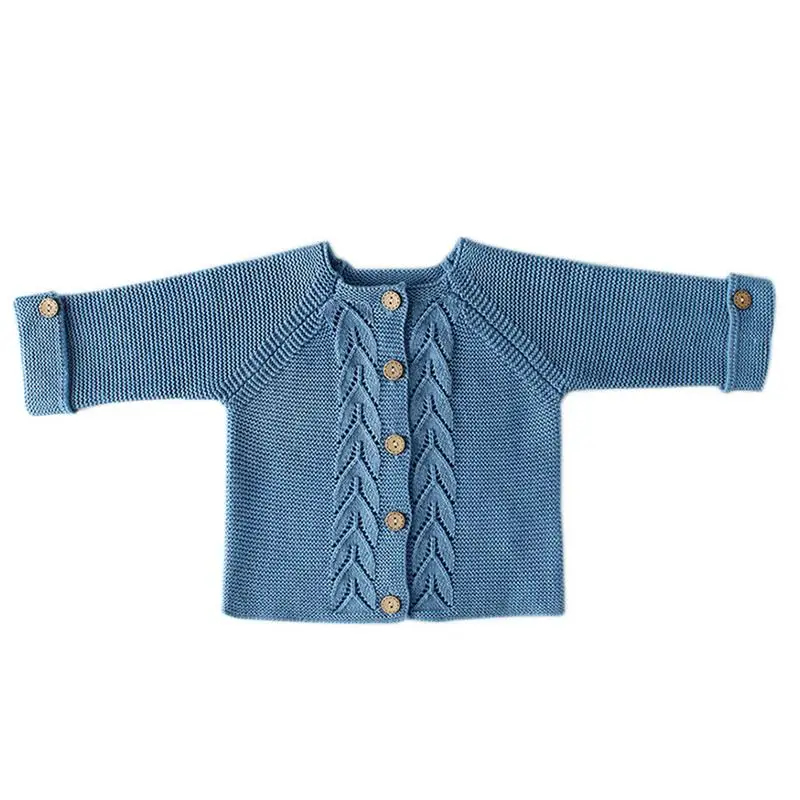 Весенне-осенняя одежда для маленьких мальчиков и девочек трикотажная куртка с листьями шерстяной кардиган, Детское пальто с рисунком листьев, свитер, Топ
