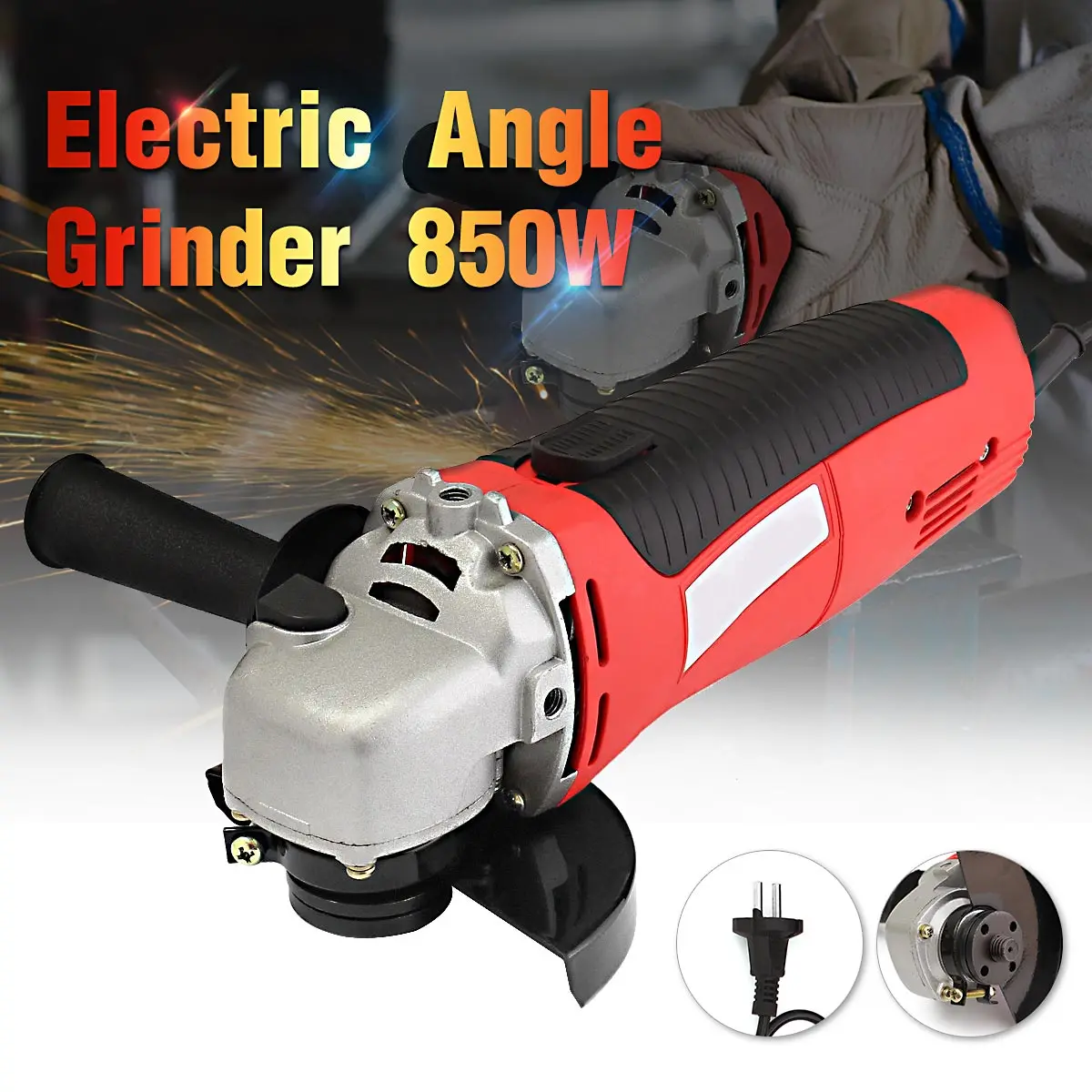 

Angle Grinder 4-1/2" Electric Metal Cut Off Tool 11,000 RPM Small Hand Held Metal Grinding And Cutting Machine Cutting Tools