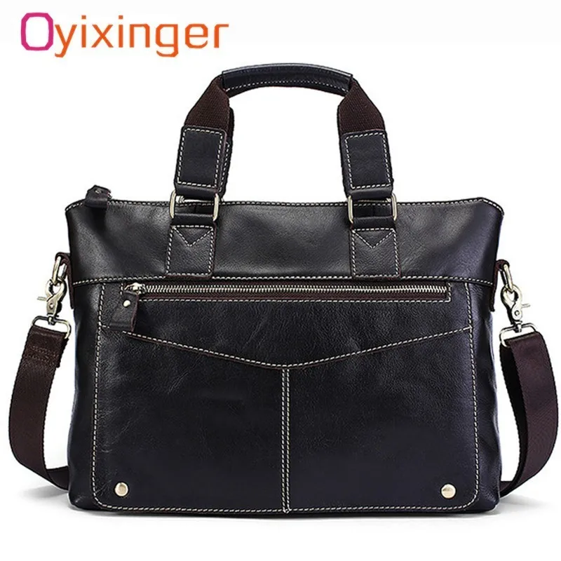

Fashion Women Genuine Leather Bag Men Satchel Bags For Laptop Male Crossbody Bags Briefcases Men's Shoulder Bag Handbag Bolsas