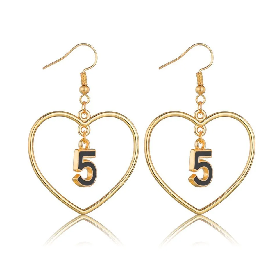 

Concise Big Heart Dangle Black White Figure Dangle Drop Earrings Jewelry Earrings Trendy Free Shipping Earrings For Women