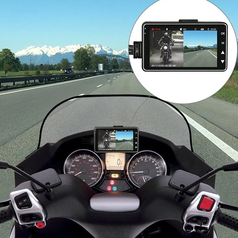 

DL18 Motorcycle Camera DVR Motor Dash Cam With Special Dual-track Front Rear Recorder Motorbike Electronics 120 Degrees
