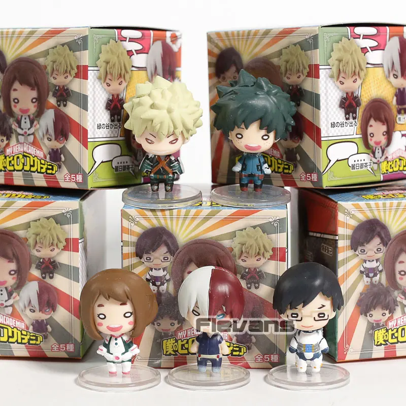 Мой герой Академия Izuku Midoriya Bakugou Katsuki Todoroki Shoto Ochaco Uraraka Tenya Iida ПВХ Фигурки игрушки 5