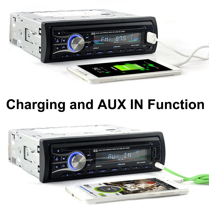 Авто CD плеер DVD помощи при парковке 1 Din 12 V Bluetooth автомобильное радио аудио авто